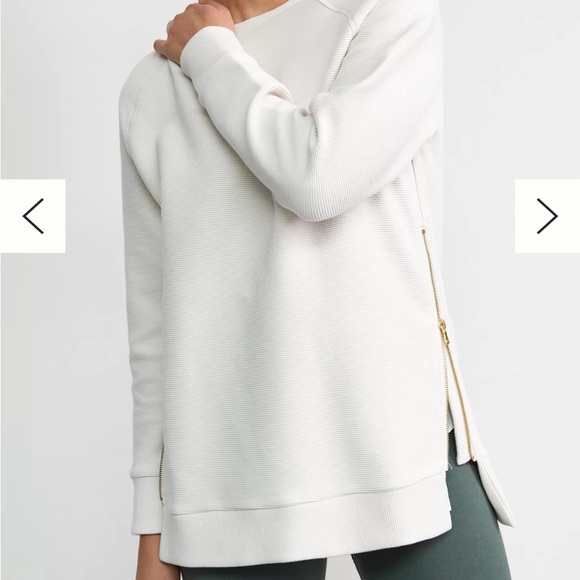 Varley Cream Ribbed Sweater - Picture 5 of 11